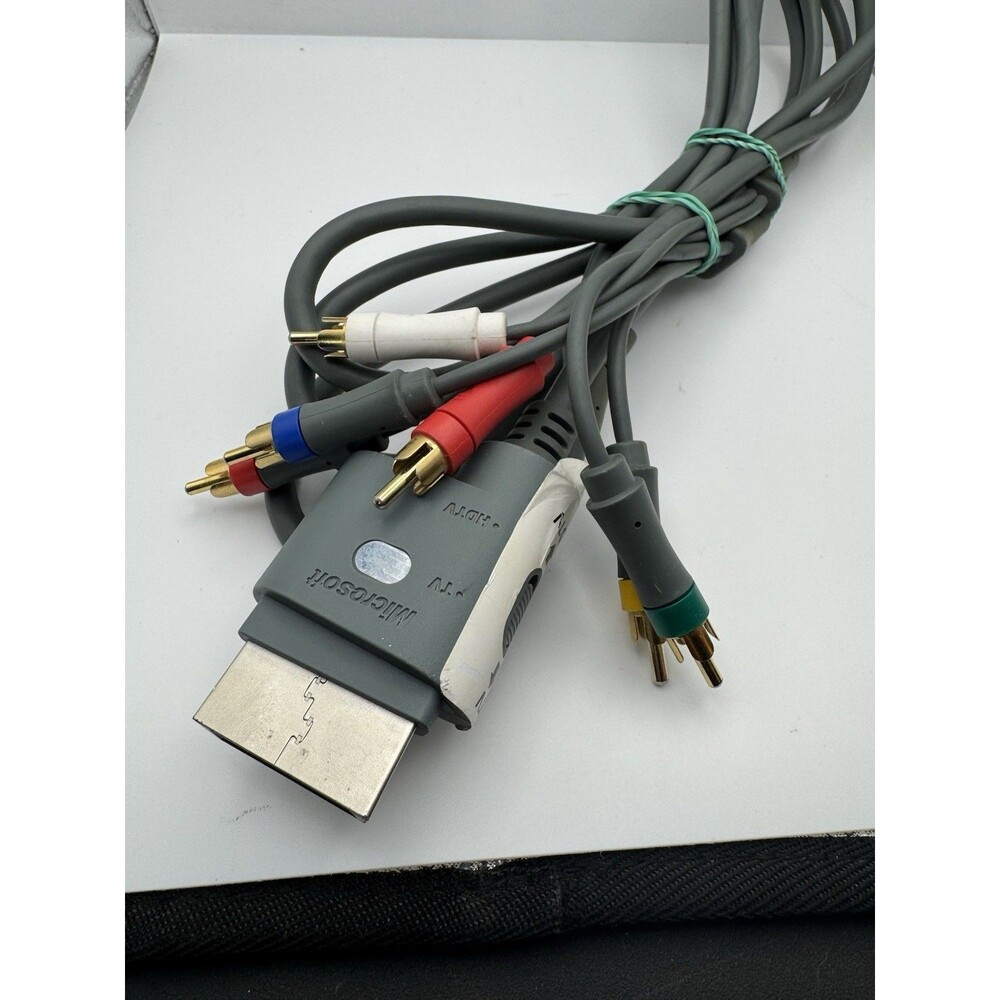 Official Microsoft XBOX 360 COMPONENT HDTV TV AV Cable plus RCA Cable UNTESTED